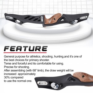 Nika bueskydning 220026 et1s 17inch ilf lh recurve riser til recurve bue sæt udstyr mål udendørs skydning og jagt