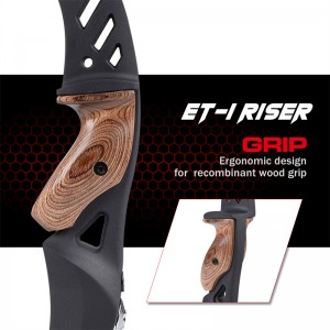 Nika bueskydning 220026 et1s 17inch ilf lh recurve riser til recurve bue sæt udstyr mål udendørs skydning og jagt