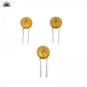 Kina ODM Electronics Components, Yellow MOV 20mm HVR20D561K Zinkoxid Varistor til husholdningsapparater