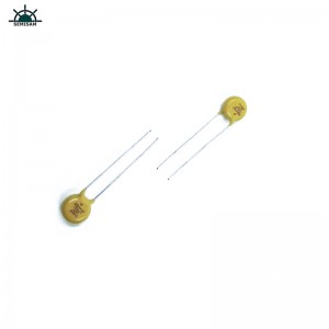 Kina ODM Electronic Factory, Gul MOV 7MM HVR07D621K zinkoxidvaristor for husholdningsapparater