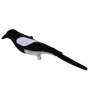 Plast flocked magpie decoy agn skydespil conoying jagt decoy fugl til udendørs jagt tilbehør
