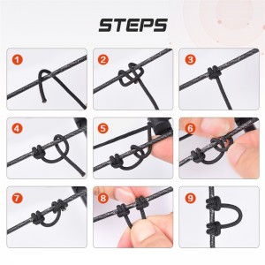 Elong Outdoor 280083 Bueskydning D Loops Rope 5inches Bueskydning Bowstring Servering Tråd D Loop Rope Release Materiale Nocking D Loop Rope String