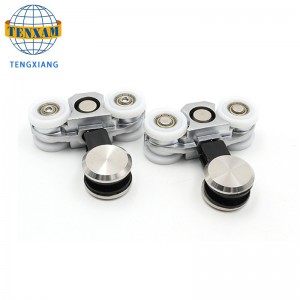 Hot-Sale produkter Hængende hjul Rustfrit stål glas skydedør spor ruller