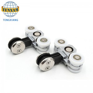 Hot-Sale produkter Hængende hjul Rustfrit stål glas skydedør spor ruller