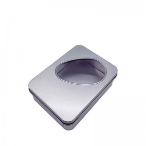 SOAP Storage Metal Box Window Gift Tin Box 125 * 90 * 48mm