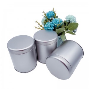 Frostet Food Grade Tinplate Forseglet runde dåser Sølv Indre Stopper Dæksel Te CANS (90mm * 90mm)