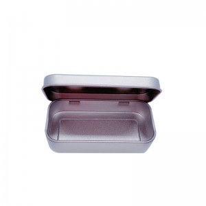 Frostet Small Metal Box Gift Tinplate Box med låg 80 * 38 * 20mm
