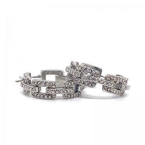 Europæiske og amerikanske mode rustfrit stål zircon øreringe (ikke falmer)