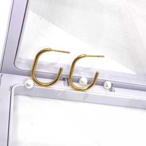 Rustfrit stål vakuum guld plating 18k/14k øreringe hoop