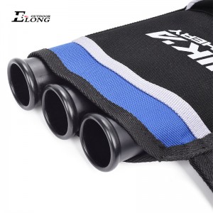 Nika Bueskydning 430021 Rh Blue Color Archery Quiver til Holding Arrows 3 Tube Hip Quiver Hunting Training Buesky Arrow Quiver