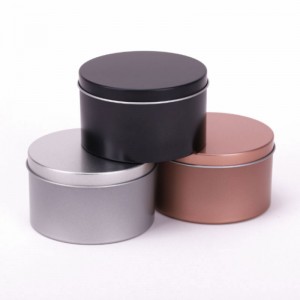 8 oz Black Tinplate Candle Jar Aromaterapy Metal Emballage Candle Jar 85 * 50mm