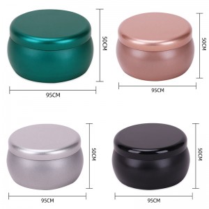 Brugerdefineret miljøvenlig matt sort tom stearinlys med LID95 * 50mm