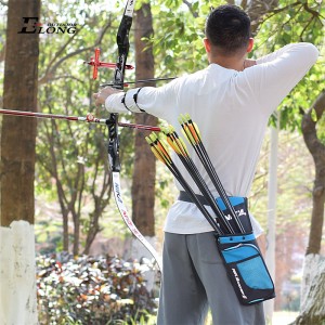 Nika Archery 430023 Bueskydning Arrow Quiver Canvas Depositum Pile Waist Hanging Single Shoulder til skydning Jagt Tilbehør