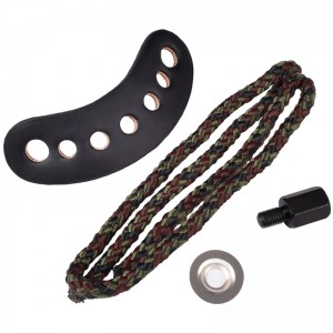 Elong Outdoor 470017 Armist Sling Brown Farve Læder Metal Gromet til Bueskydning Forbindelse Bow Shooting