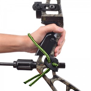 Elong Outdoor 470012 Wrist Sling Green Farve Læder Metal Gromet Bueskydning Forbindelse Bow Shooting Udstyr