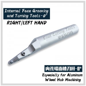 Emet skæreværktøjer, aluminium hjulethub bearbejdning, intern/external grooving og drejeværktøjer, dybe grooving drejeværktøjer, ansigtssporingsværktøjer