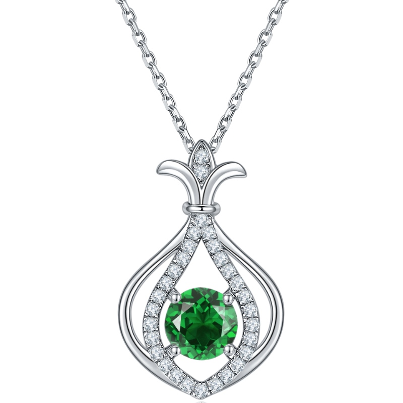 Nye mode smykker 925 sterling sølv rhodium plating cubic zircon pendant halskæde til kvinder gave