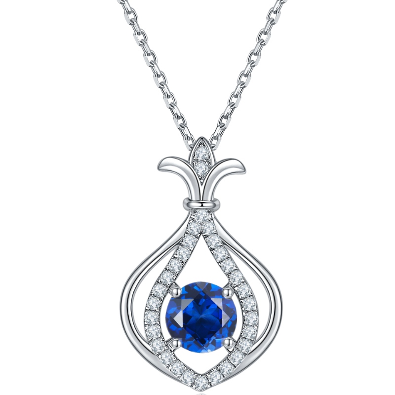 Nye mode smykker 925 sterling sølv rhodium plating cubic zircon pendant halskæde til kvinder gave