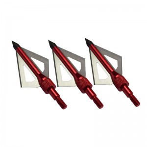 Nika Bueskydning 15B005 100/125 Korn rustfrit stål Broadhead til bueskydning Bow Hunting 3 Blades Broadhead