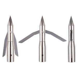 Nika Bueskydning 151042 287 Korn 3 Blades Broadhead med rustfrit stål Blades Crossbow Hunting Arrowheads