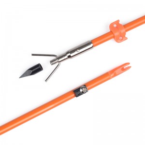 110021-05 Elong Outdoor Od8mm 32inch Fiberglas Shaft Bowfishing Arrow Bueskydning Fiskeriudstyr