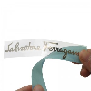 Brugerdefineret tynd selvklæbende elektrotelform metalfolienikkel klistermærke plating produkt metallisk 3D logo klistermærke til mobiltelefon