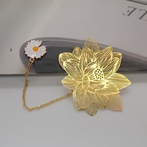 Salgsfremmende messing bogmærker reklame guld udhulet logo souvenir metal bogmærke