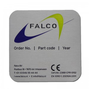 Nye højkvalitets brugerdefineret metal ætset aluminiumnavneplade