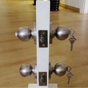 7204 Dørknap Cylindrisk lås Keyed Entry Function Exterior Satin Chrom