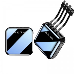 4 i 1 Mirror 20000mAh Portable LED Light Hurtig opladning Power Bank