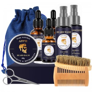 På lager Mænds Hudplejeprodukter Pure Nutrients Beard Care Set Beard Growth Olie Beard Cream Set