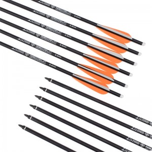 Elong Outdoor 119668 OD8.8mm Rollfiberglass Bolts TPU Streamline Vinges Arrows Bueskydning Crossbow Bolts