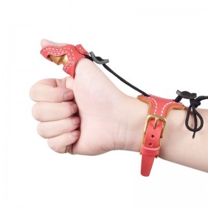 Elongarrow S størrelse Thumbarmor+Wrist Strap Archery Finger Protection Shooting Tilbehør
