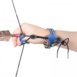 Elongarrow M størrelse Thumbarmor+Wrist Halp Archery Shooting Tilbehør Finger Protection