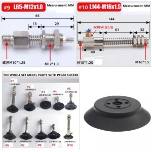 Metal del med sucker til industriel manipulator