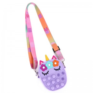 Crossbody håndtaske silikone skulder boble taske