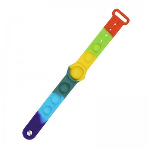 Kids Silicone Pop Fidget armbånd og armbåndslegetøj, voksne push boble sensorisk stress relief gave legetøj
