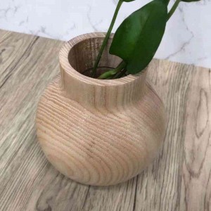 Home Decorative Hand Made Natural Wood Beautiful Vase
