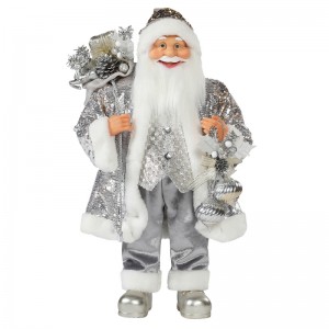 30 ~ 110cm Jul Stående Santa Claus Ornament Decoration Festival Holiday Figurine Collection Traditionelle Xmas