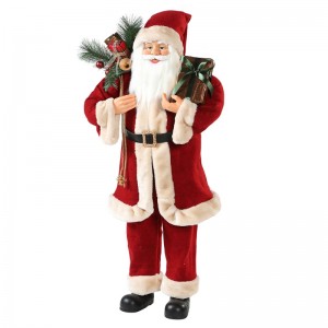 30 ~ 110cm jul julemanden med gave taske ornament dekoration festival ferie figurine samling traditionelle xmas