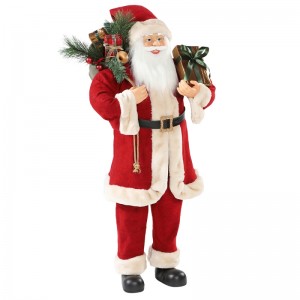 30 ~ 110cm jul julemanden med gave taske ornament dekoration festival ferie figurine samling traditionelle xmas