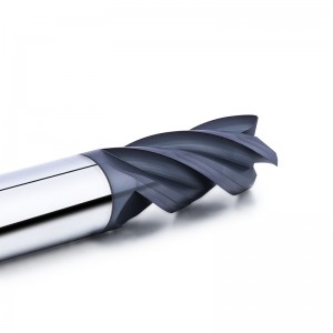 Tungsten Carbide CNC Værktøjer 4 Flad Fløjtefræsning Cutter 45 graders end mølle til kulstofstål