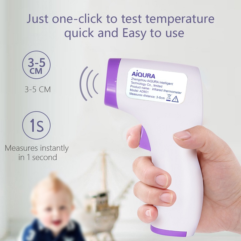 CE godkendt medicinsk klinisk feber Husholdningshoved Ikke-kontakt Temperatur Pande Digital Infrarød Body Termometer