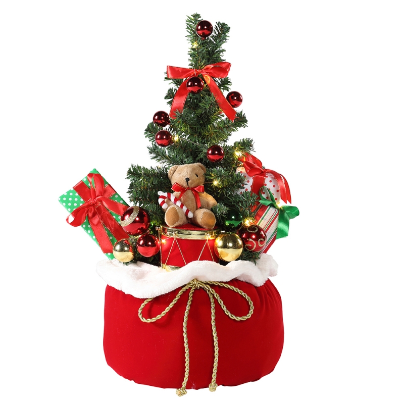60cm juletræne hjem skærm gaver taske led ferie ornament dekoration figurine fest samling juletræ lamper
