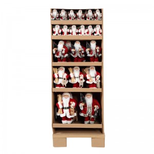Display Stand Christmas Stående Santa Claus Ornament Decoration Festival Holiday Figurine Collection Traditional Xmas