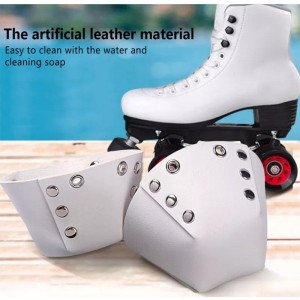 Ny PU Læder Toe Guard Protectors Roller Skate Cap Shoes Cover Farverig