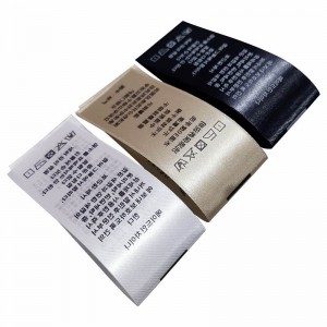 Tilbage hals beklædningsetiketter til letvægts tøj og børneprodukter