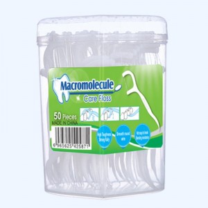 50 stk. Pakning hjerteformet boks OEM Disposable Natural Engros Billige Dental Floss Sticks Emballage Dental Floss