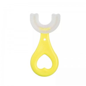 Fabriksforsyning, Manuel tandbørste til børn, Silikone U-form Oral Care Rengøringsbørste, Baby Tooth Cleaner