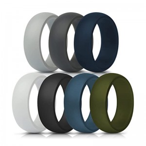 Factory Outlet, brugerdefinerede silikone ringe til mænd, bryllup bnad